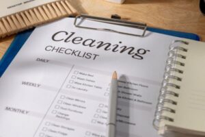 weekly house cleaning schedule